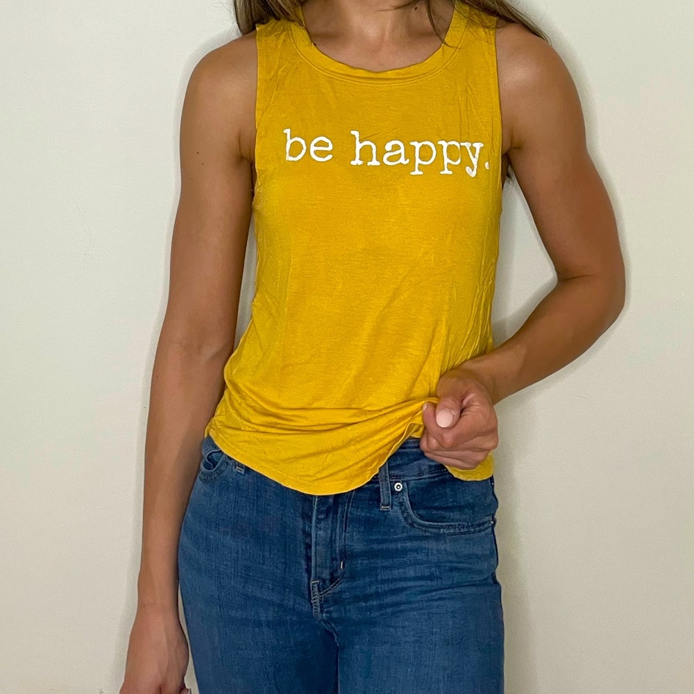 ‘Be Happy’ Muscle Tee